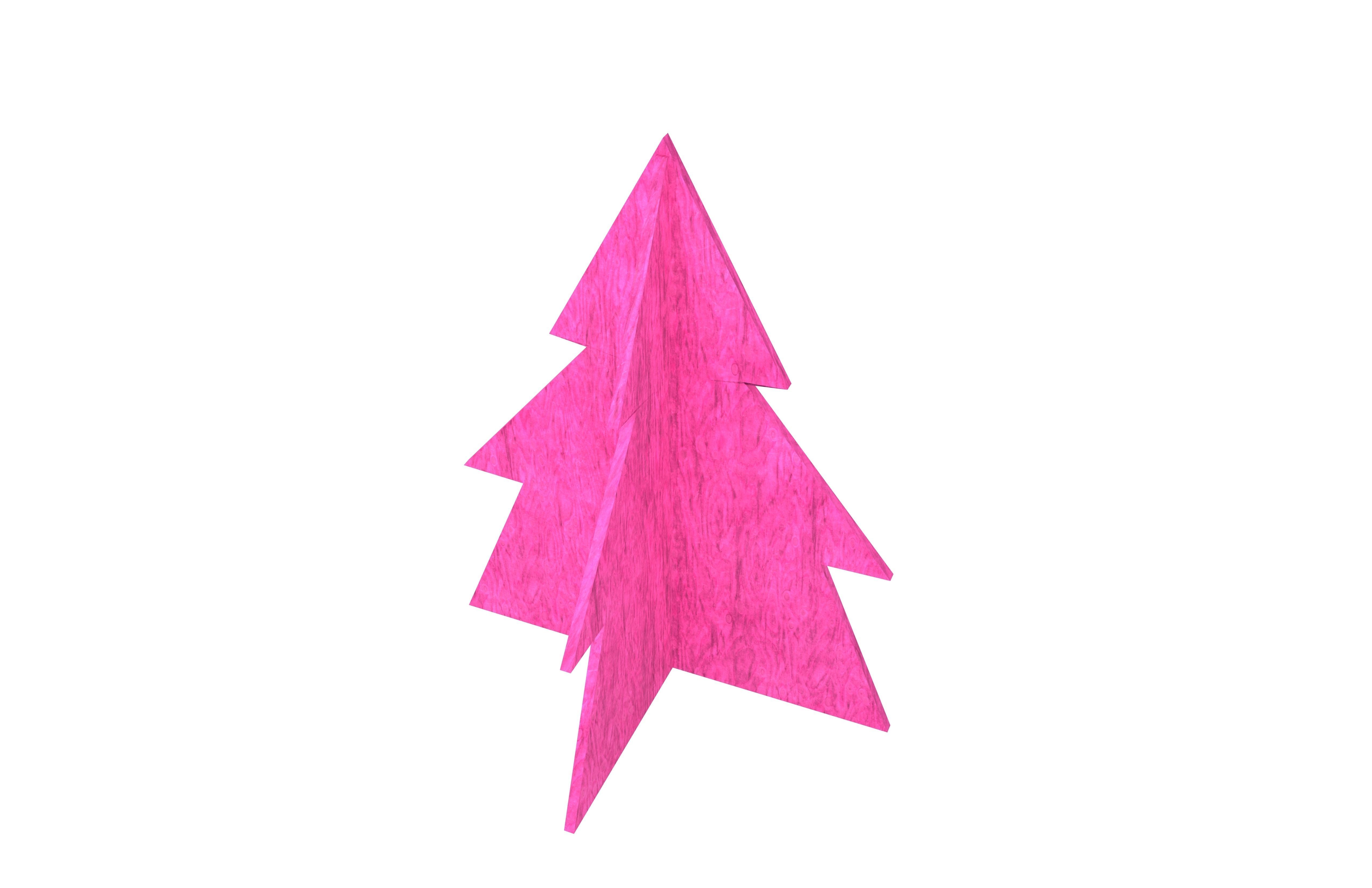 Wooden Christmas Trees v1 004 Low-poly 3D model_2