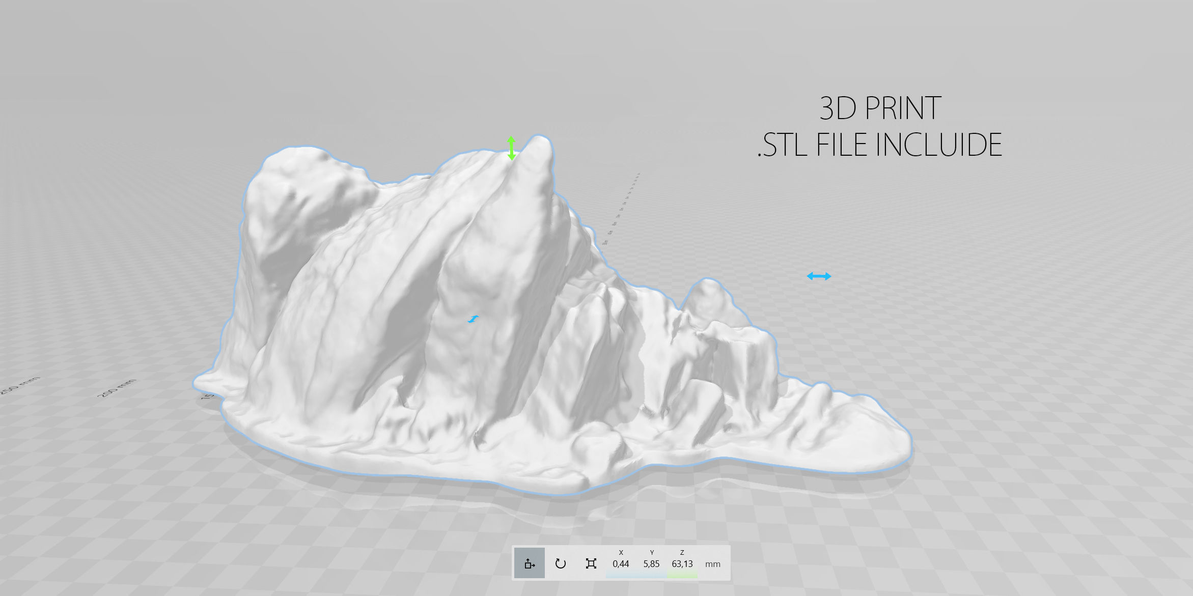 ROCK 34 Low-poly 3D model_7
