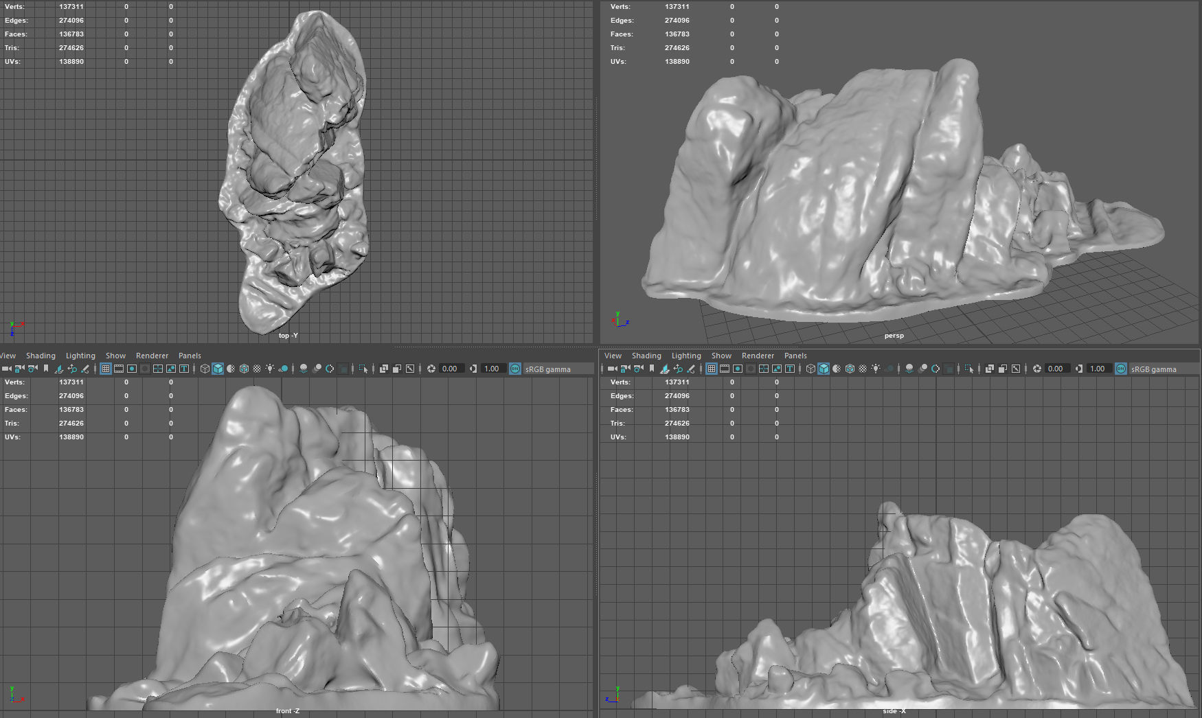 ROCK 34 Low-poly 3D model_9