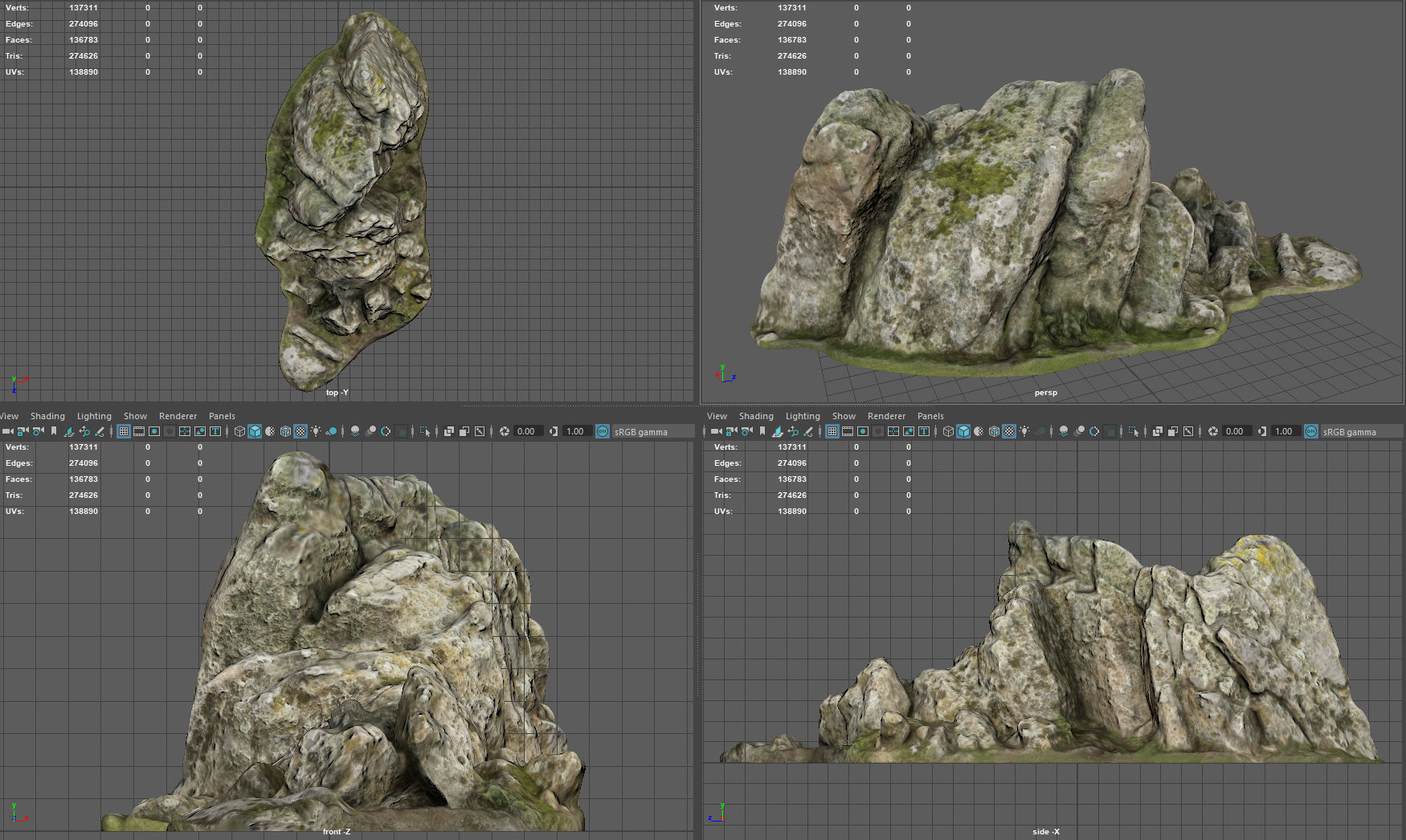 ROCK 34 Low-poly 3D model_8