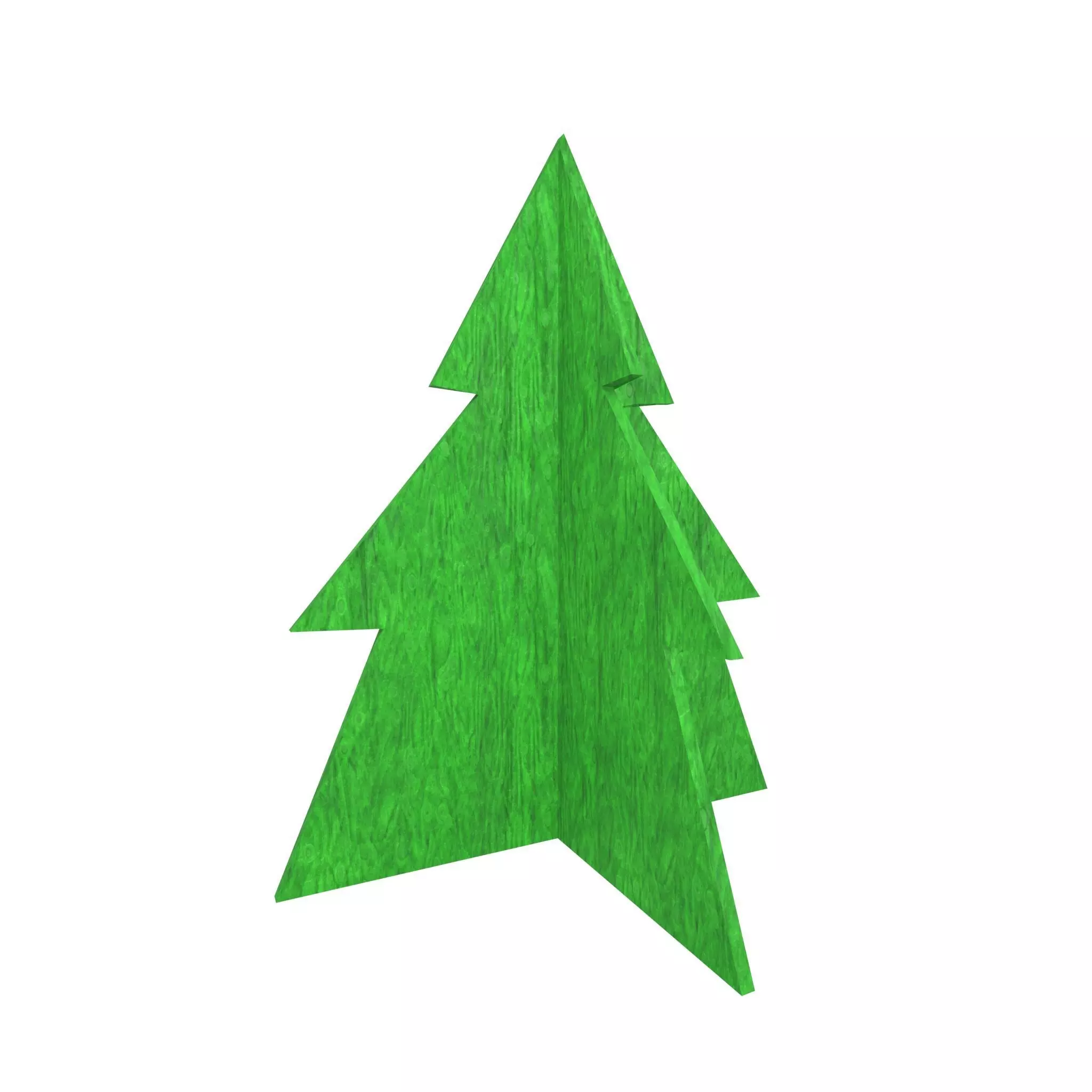 Wooden Christmas Trees v1 006 Low-poly 3D model_0