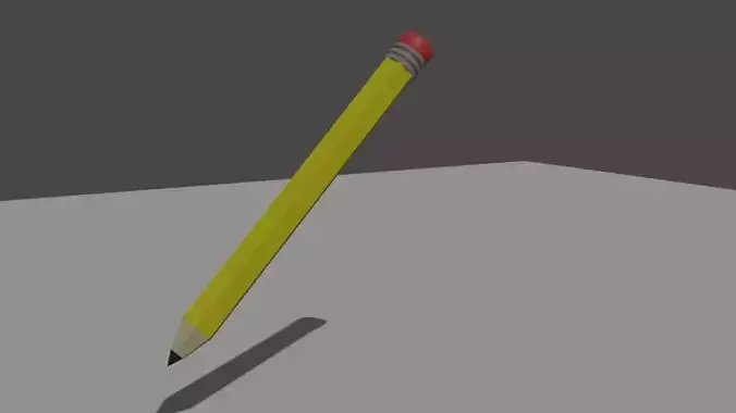 toony low-poly pencil and Gift eraeser