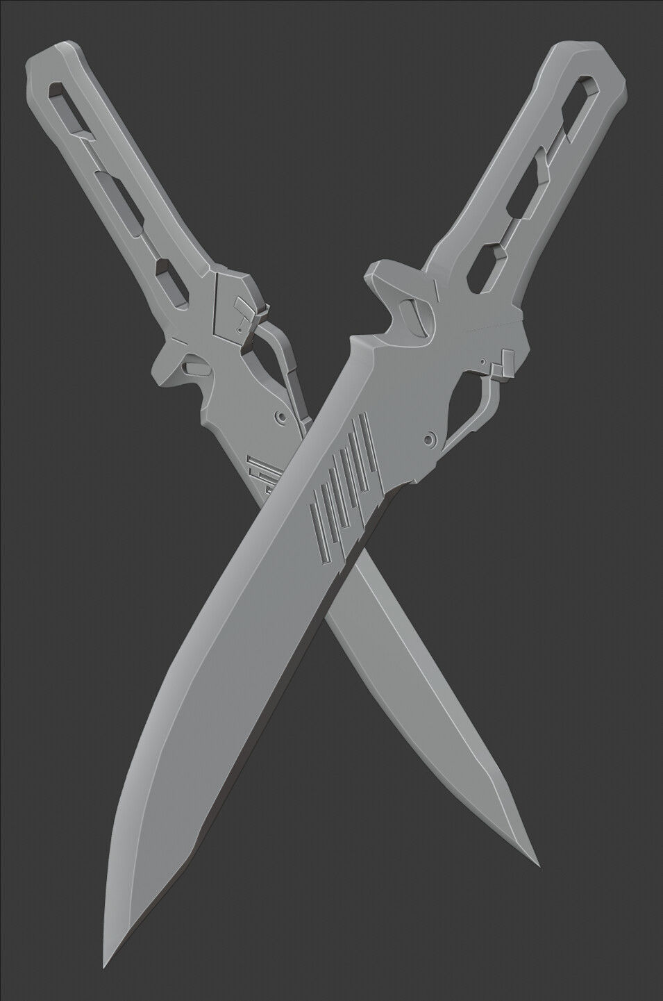 Cell Knife Low-poly 3D model_1