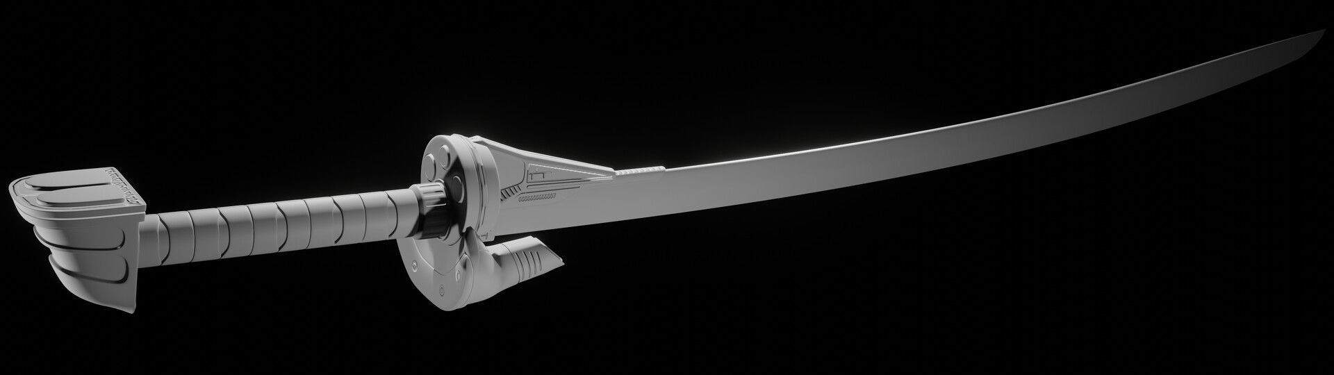 Hyper Katana Low-poly 3D model_1