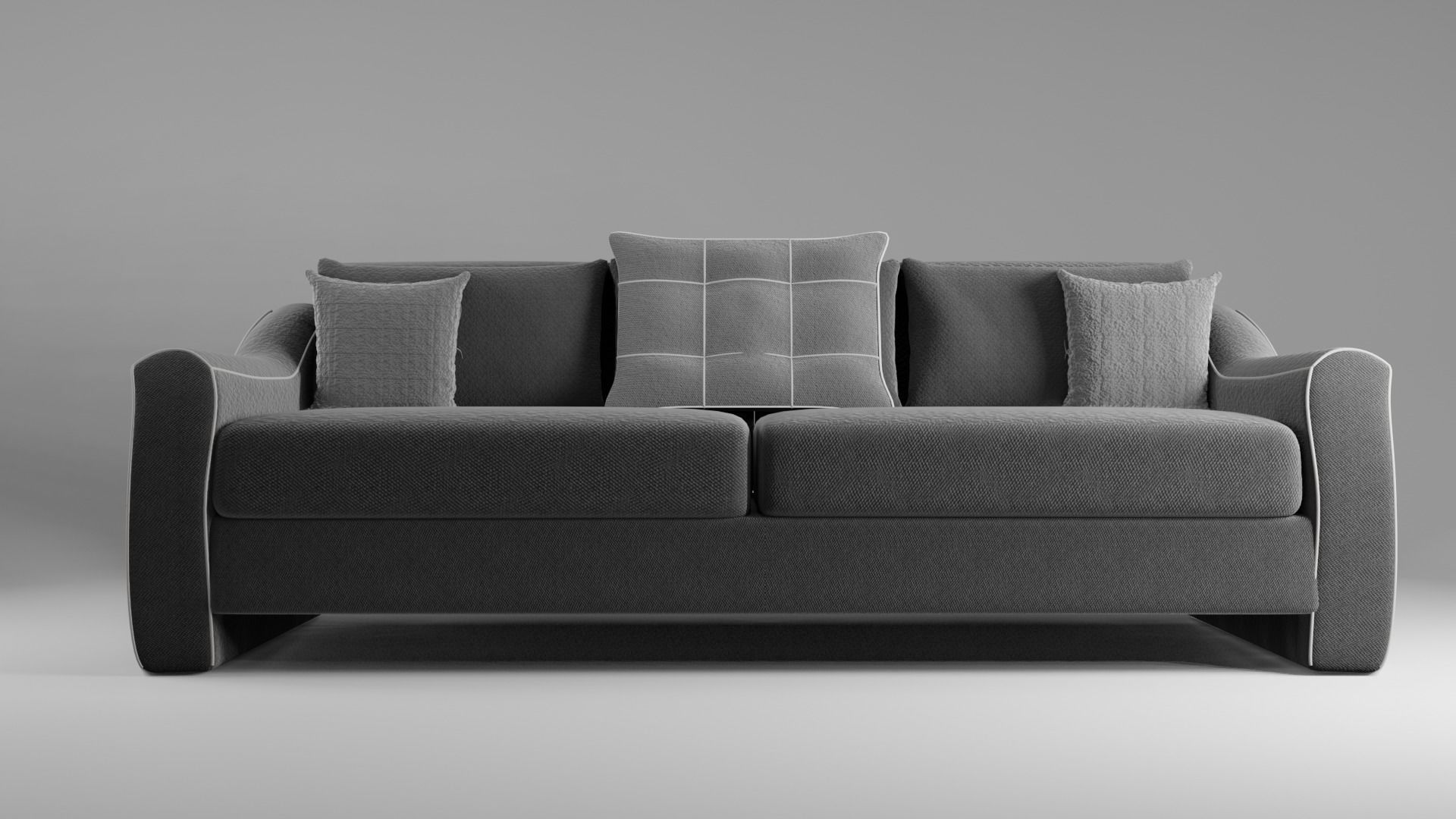 Flatford sofa matting gray 3D model_1