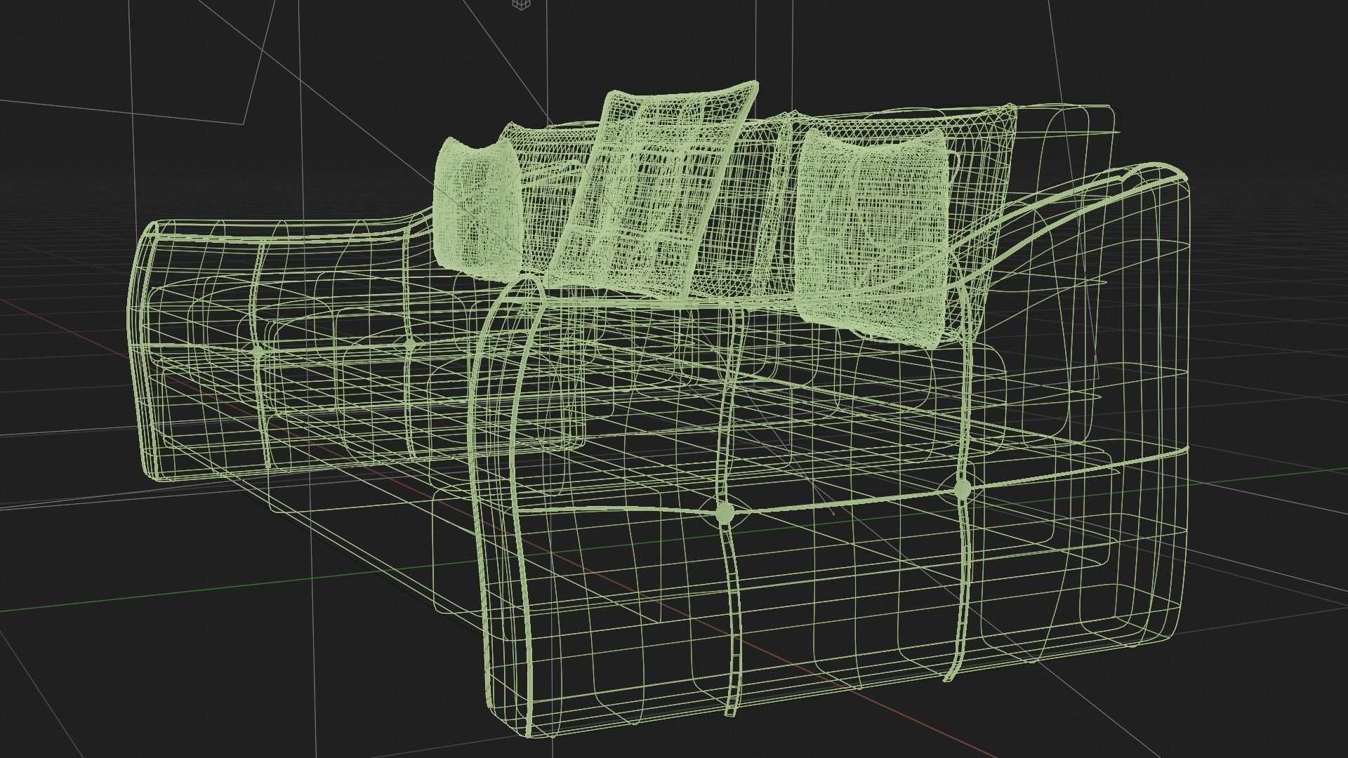 Flatford sofa matting gray 3D model_5
