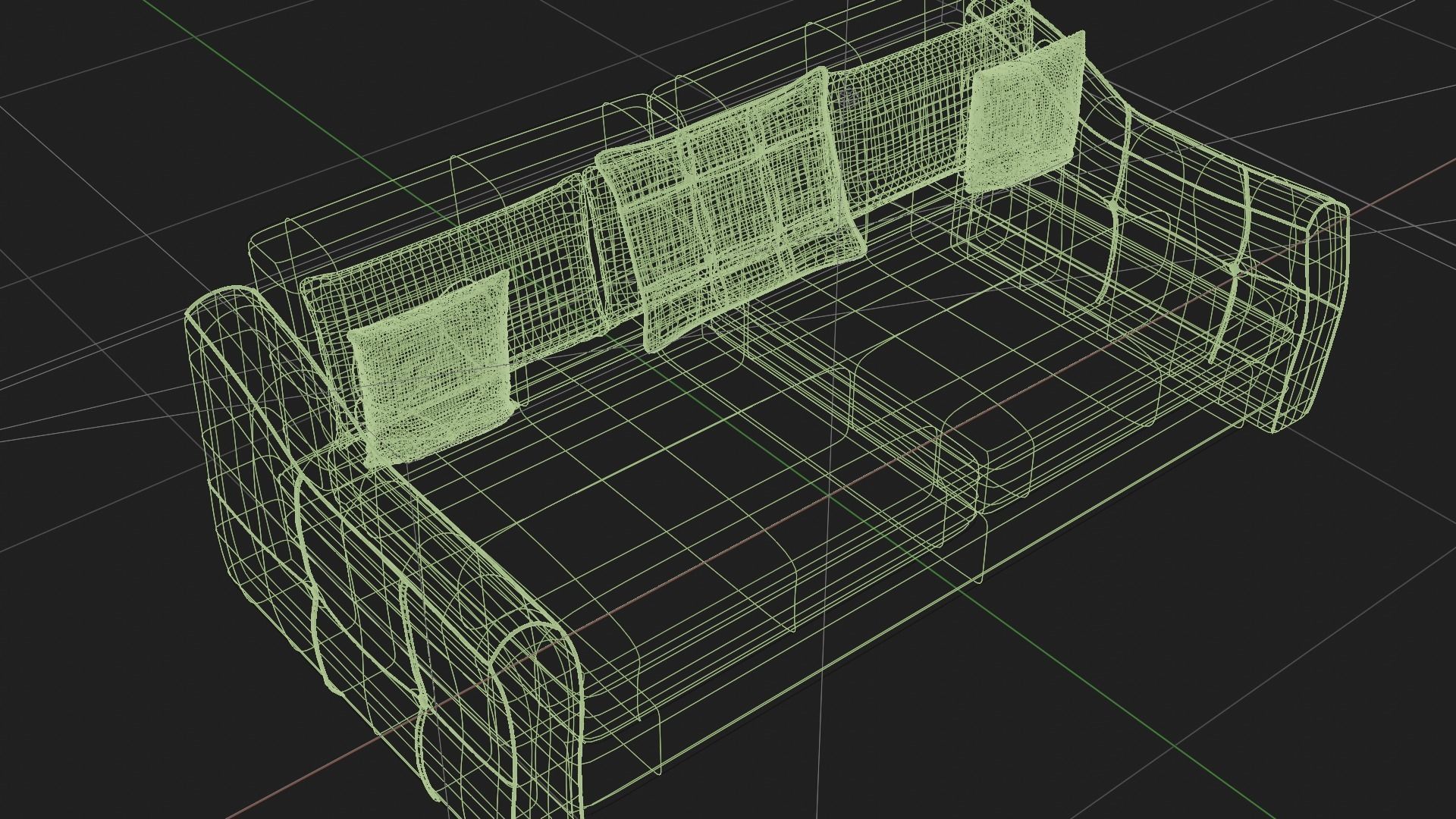Flatford sofa matting gray 3D model_4