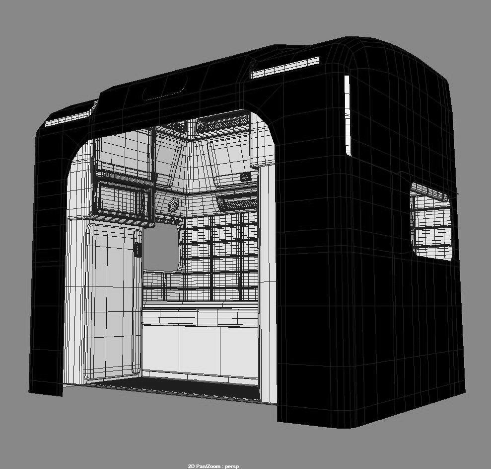 Detailed Peterbilt 379 with interior  3D model_26