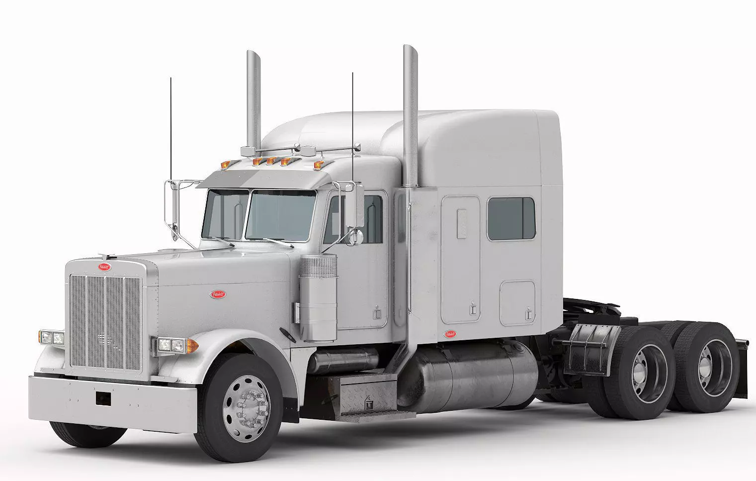 Detailed Peterbilt 379 with interior  3D model_0
