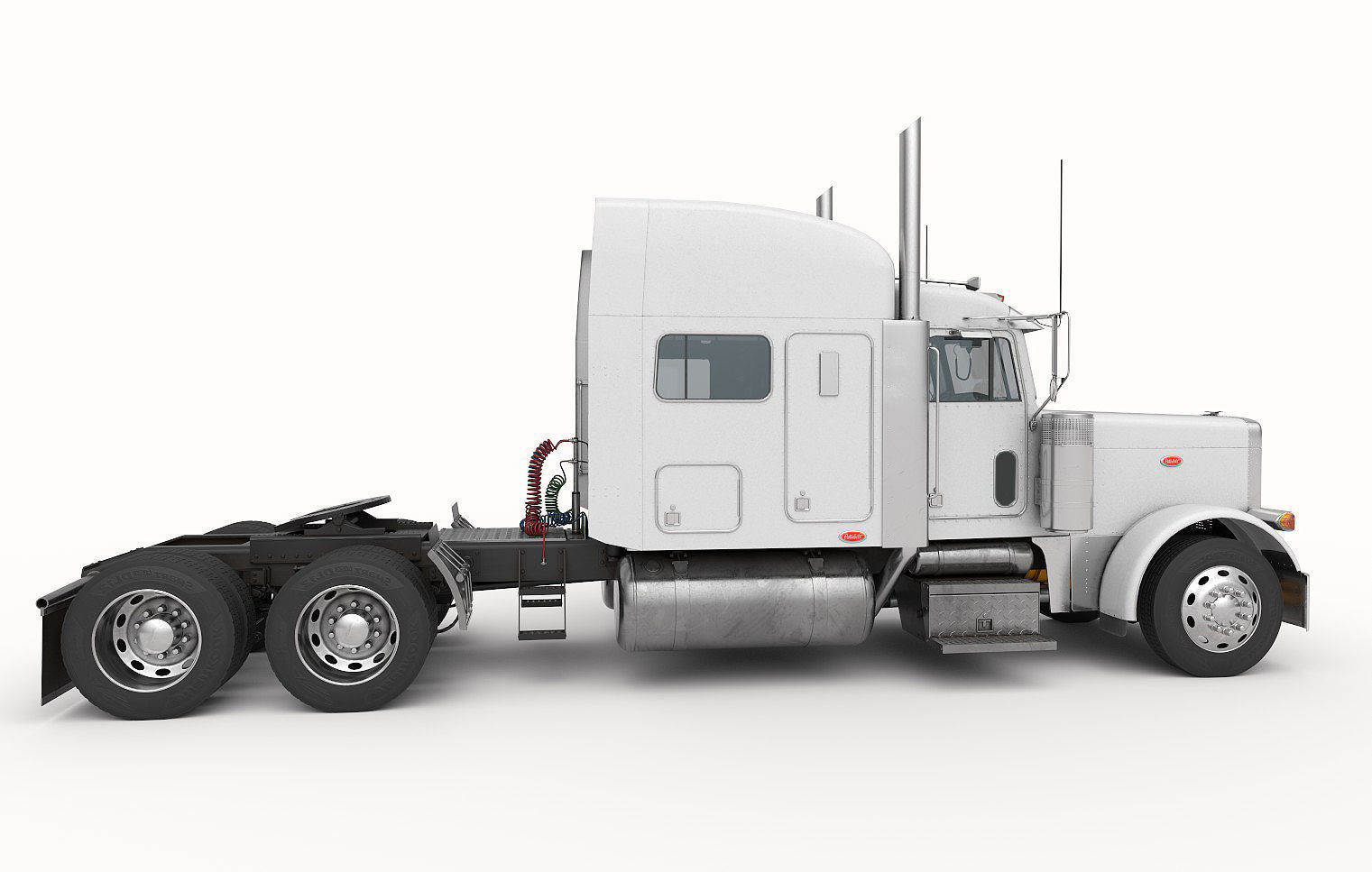 Detailed Peterbilt 379 with interior  3D model_3