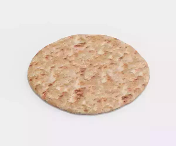 Realistic pita flatbread Low-poly 3D model