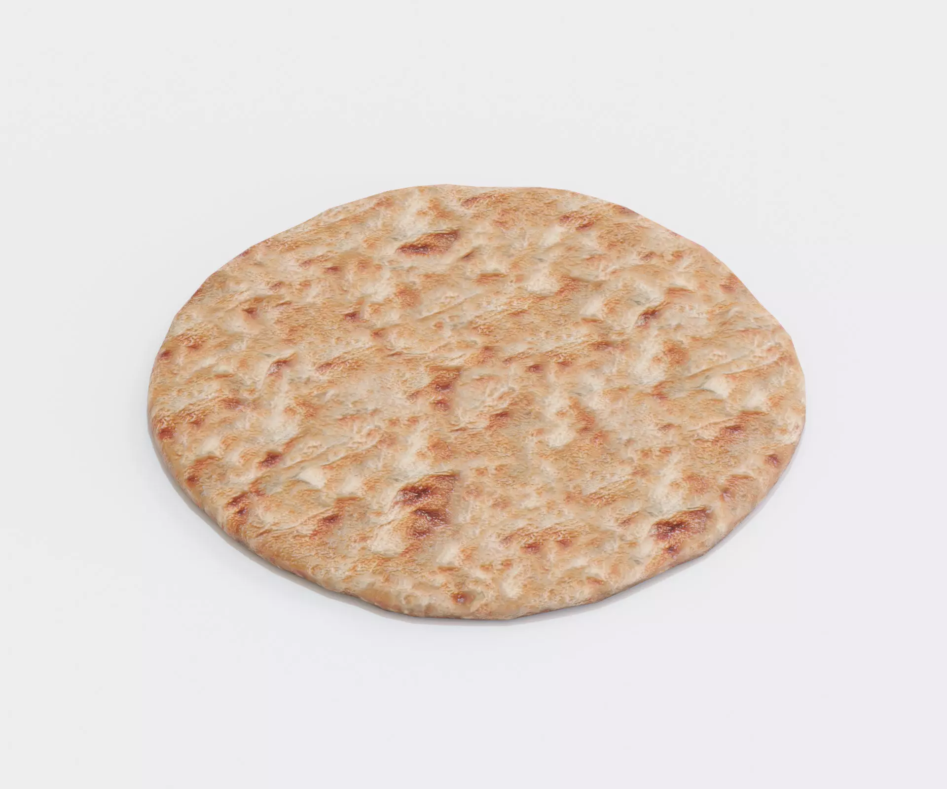 Realistic pita flatbread Low-poly 3D model_0