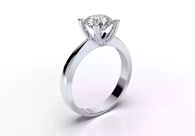 Engagement Solitaire Diamond Ring CAD Design-CC122SR