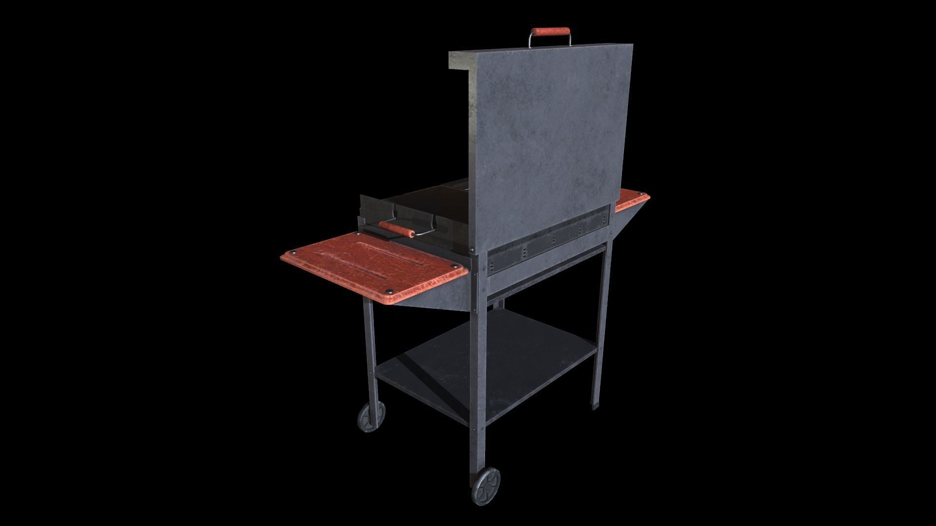 Barbecue Old Low-poly 3D model_6