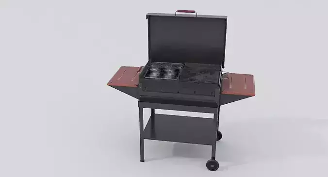 Barbecue Old Low-poly 3D model