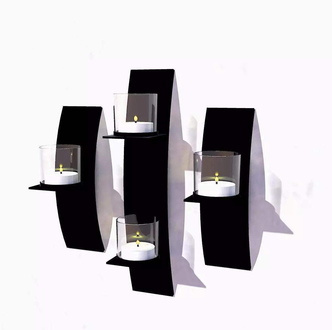 Candle holders with four candles Free 3D model