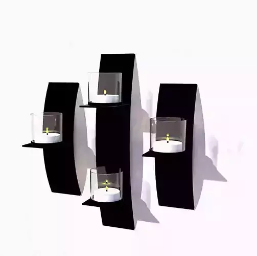 Candle holders with four candles