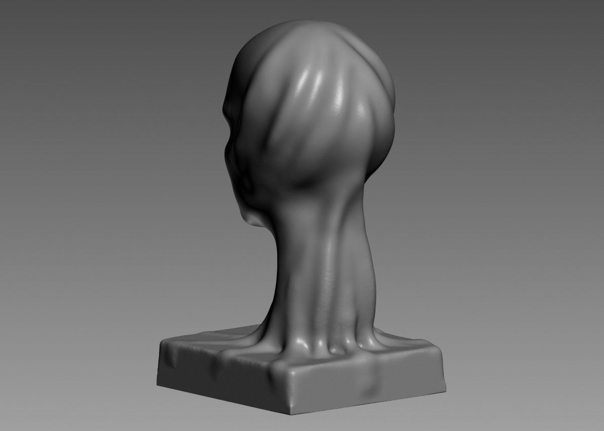 Modern concept head sculpture 3d print model 3D print model_26