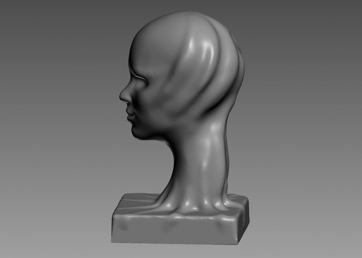 Modern concept head sculpture 3d print model 3D print model_31