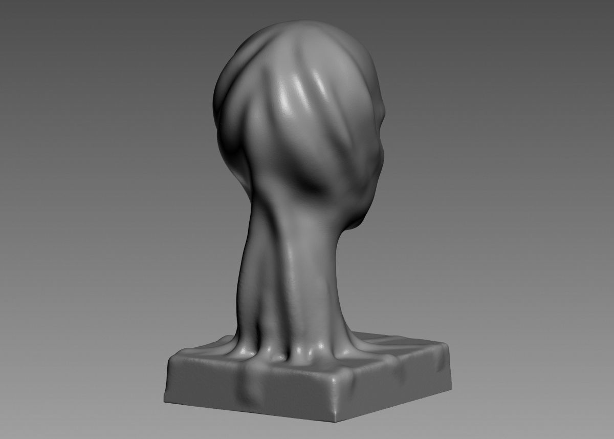 Modern concept head sculpture 3d print model 3D print model_18