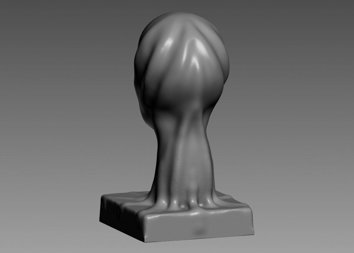 Modern concept head sculpture 3d print model 3D print model_24