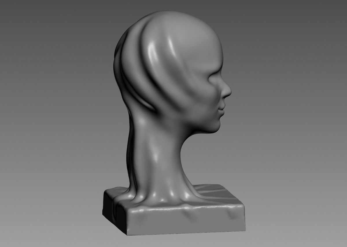 Modern concept head sculpture 3d print model 3D print model_13