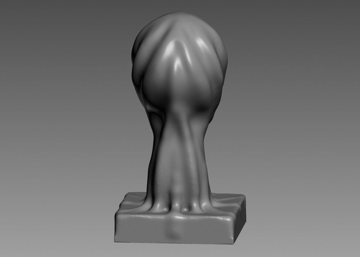Modern concept head sculpture 3d print model 3D print model_21
