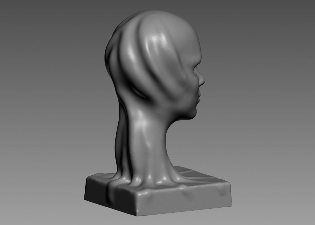 Modern concept head sculpture 3d print model 3D print model_15