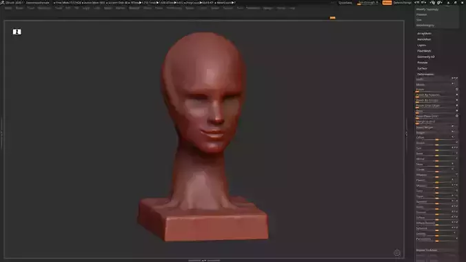 Modern concept head sculpture 3d print model 3D print model