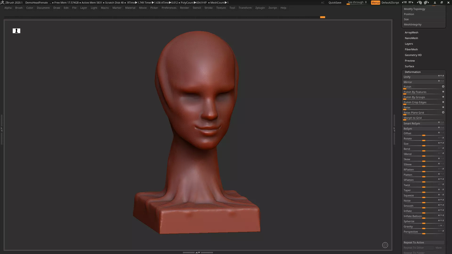 Modern concept head sculpture 3d print model 3D print model_0