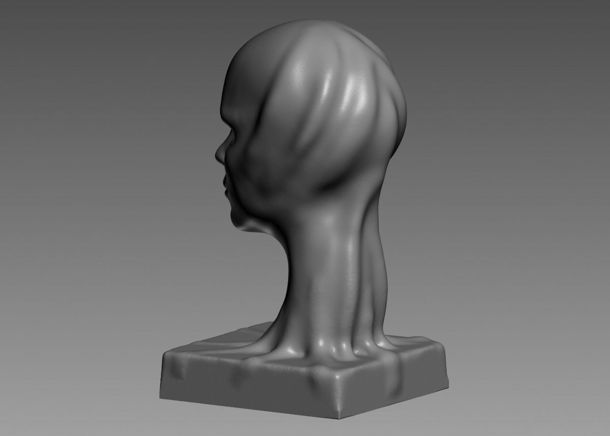 Modern concept head sculpture 3d print model 3D print model_28