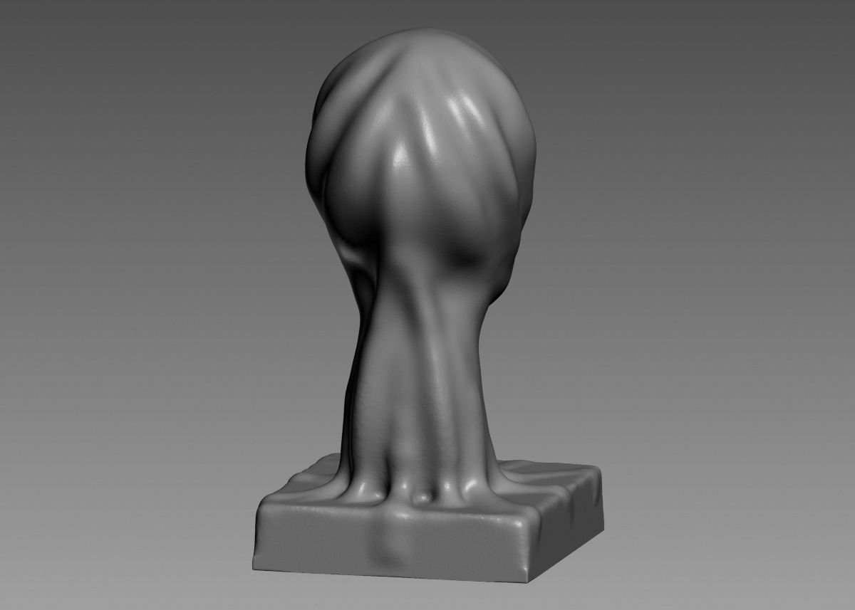 Modern concept head sculpture 3d print model 3D print model_20