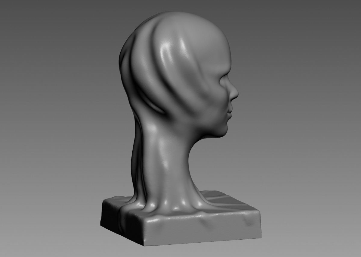 Modern concept head sculpture 3d print model 3D print model_14