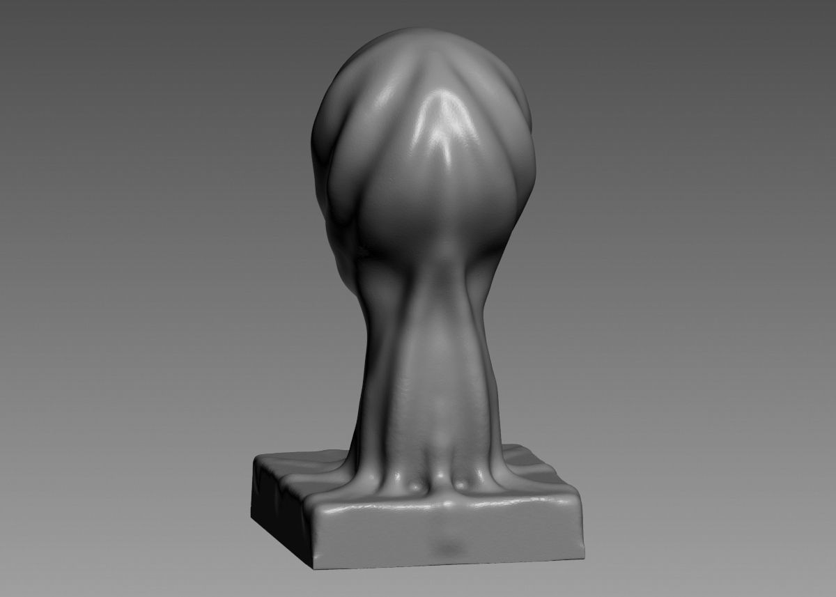Modern concept head sculpture 3d print model 3D print model_23