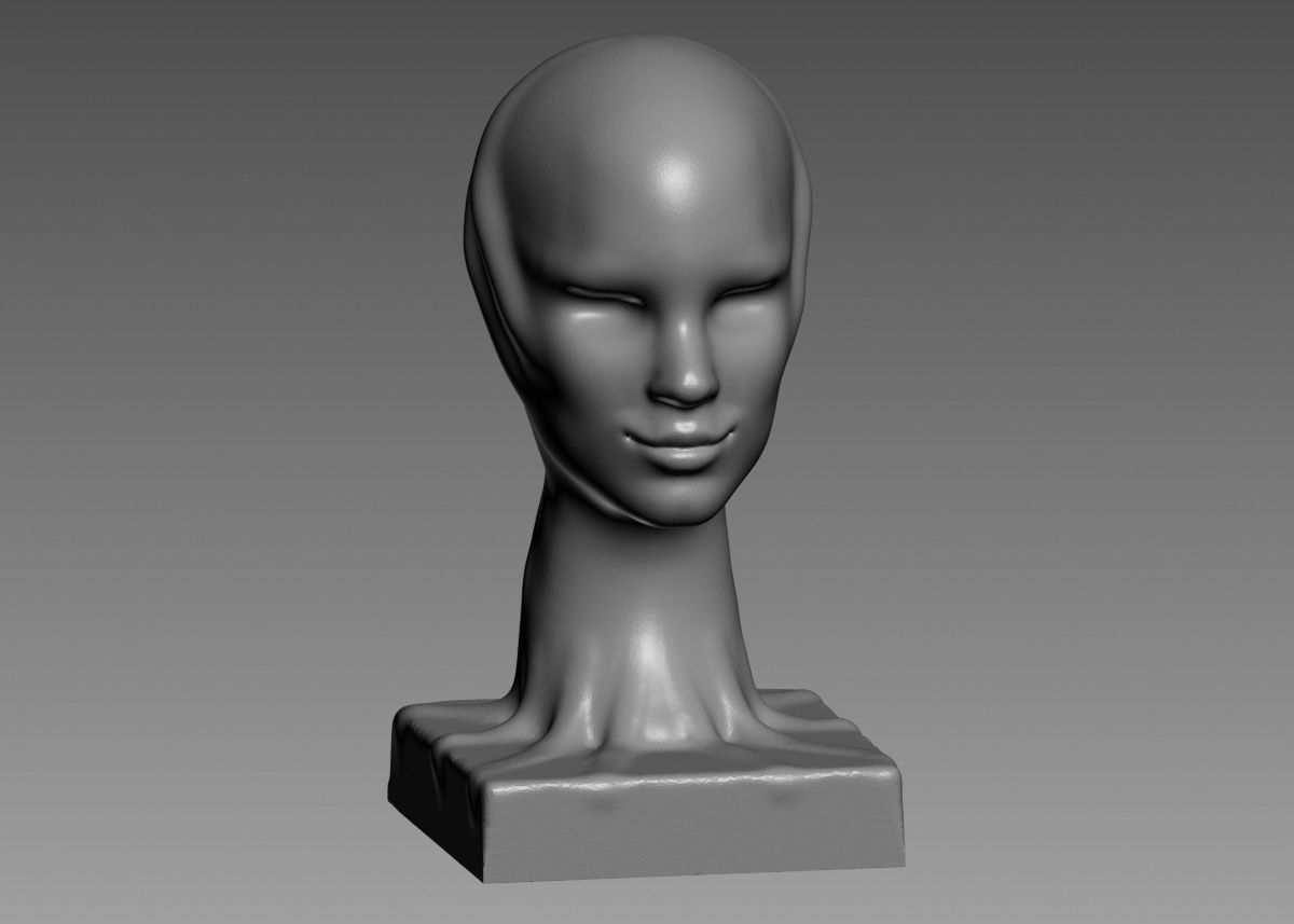 Modern concept head sculpture 3d print model 3D print model_43