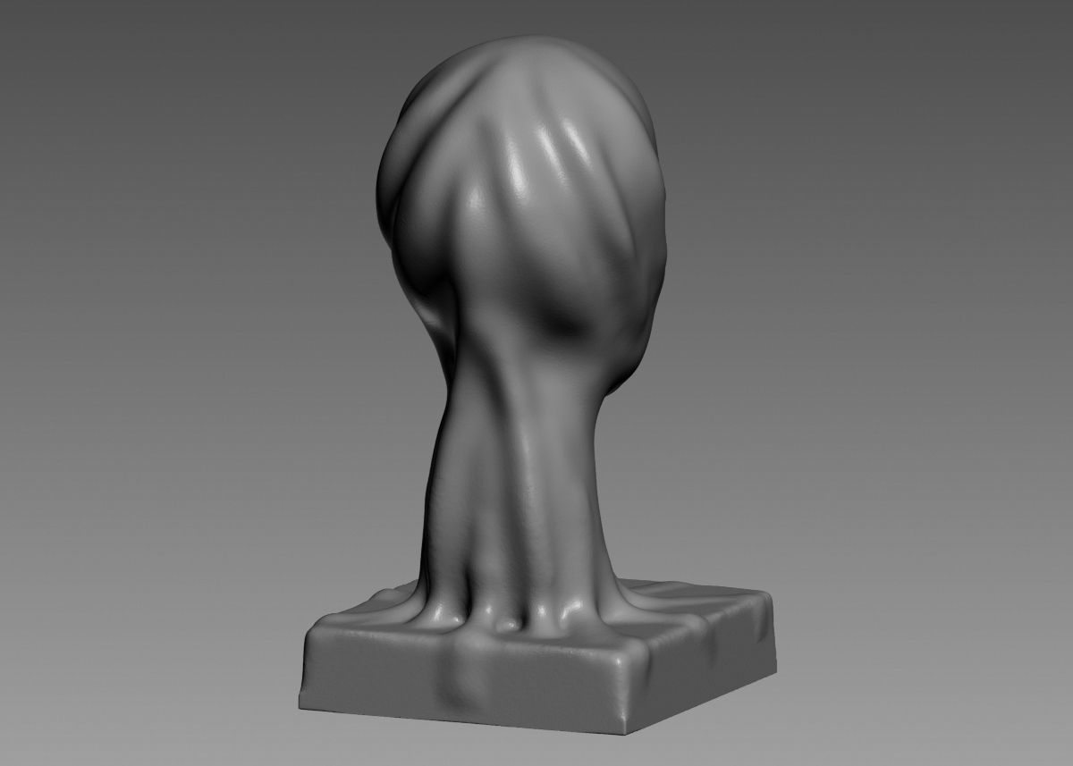 Modern concept head sculpture 3d print model 3D print model_19