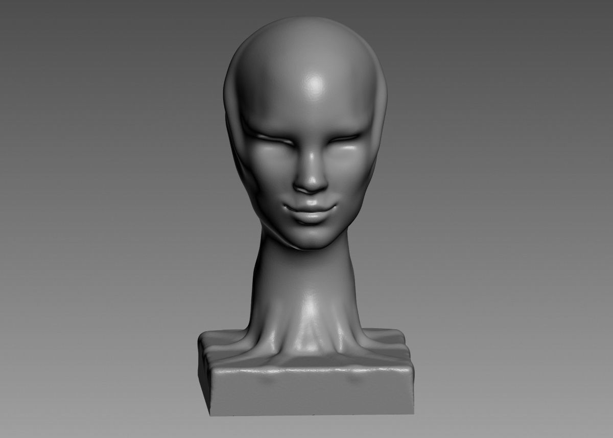 Modern concept head sculpture 3d print model 3D print model_42