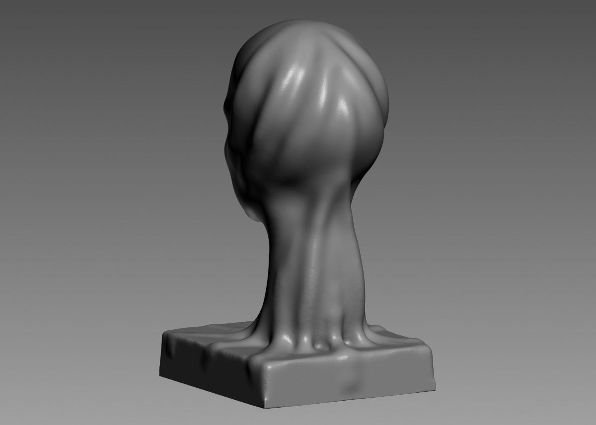 Modern concept head sculpture 3d print model 3D print model_25