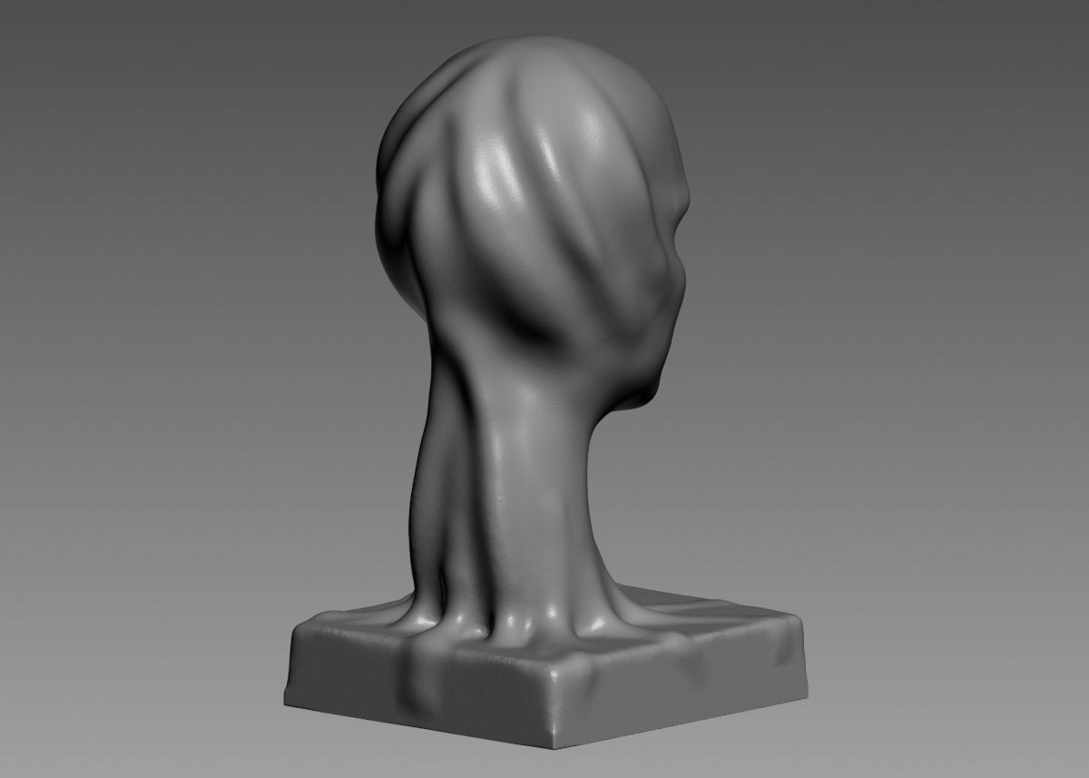 Modern concept head sculpture 3d print model 3D print model_17