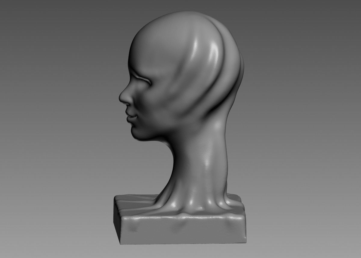 Modern concept head sculpture 3d print model 3D print model_32