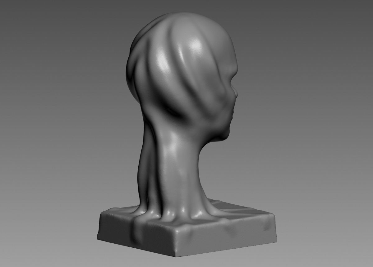 Modern concept head sculpture 3d print model 3D print model_16