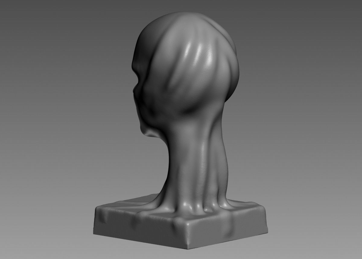 Modern concept head sculpture 3d print model 3D print model_27