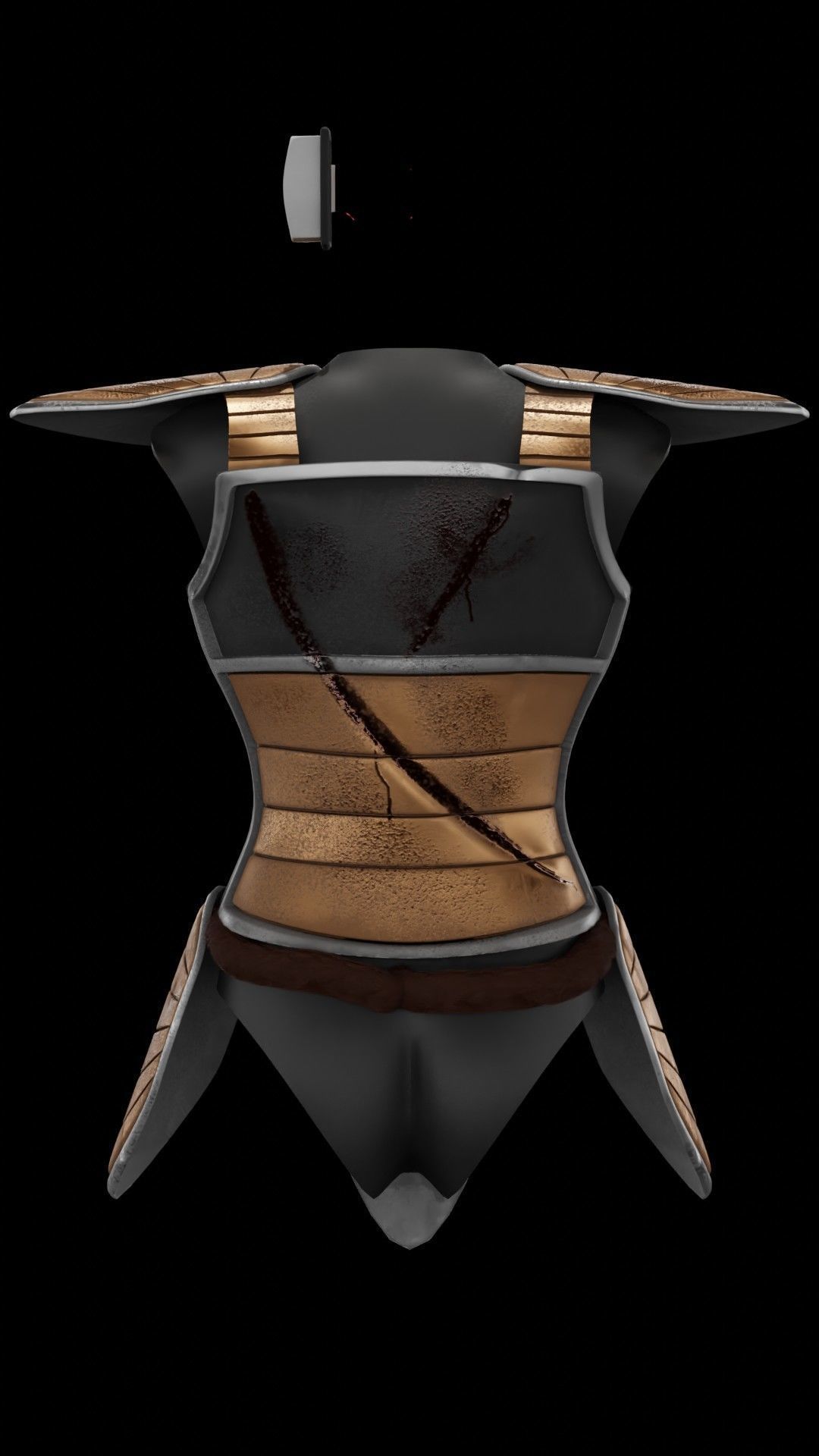 Dragon ball Female Saiyan Battle Armor 3D print model_6