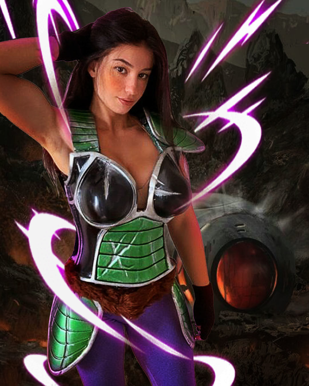 Dragon ball Female Saiyan Battle Armor 3D print model_2