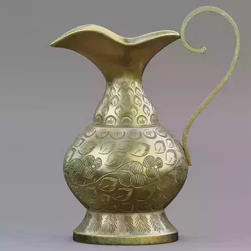  Vintage brass pitcher 3D model