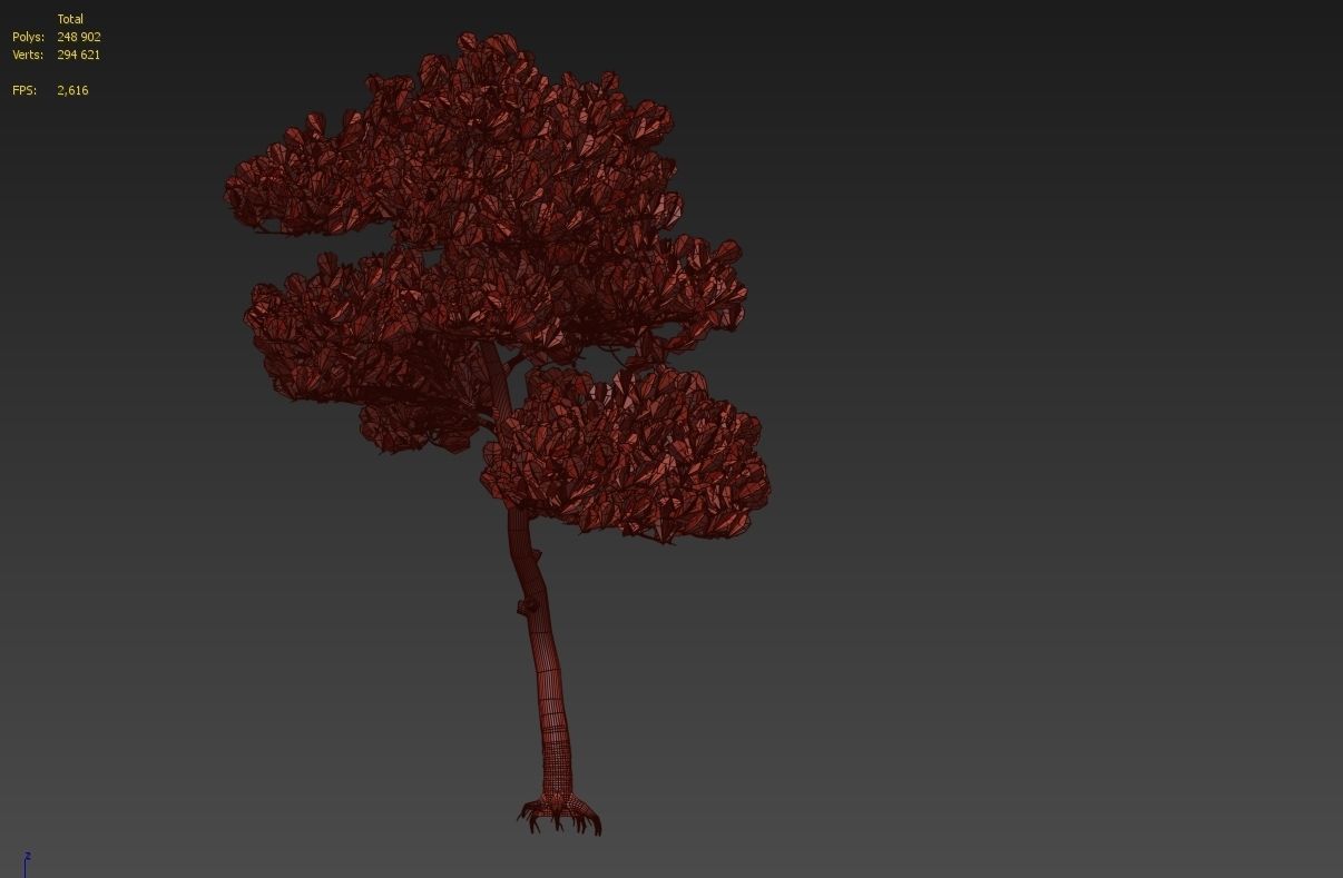 Pine 1 tree 3D model_6