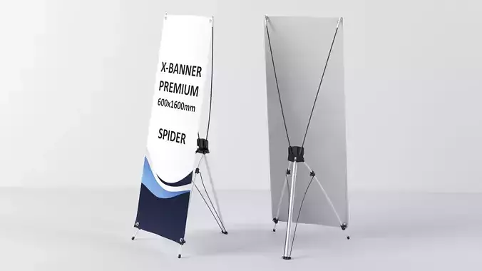 X-banner premium 600x1600 3D model