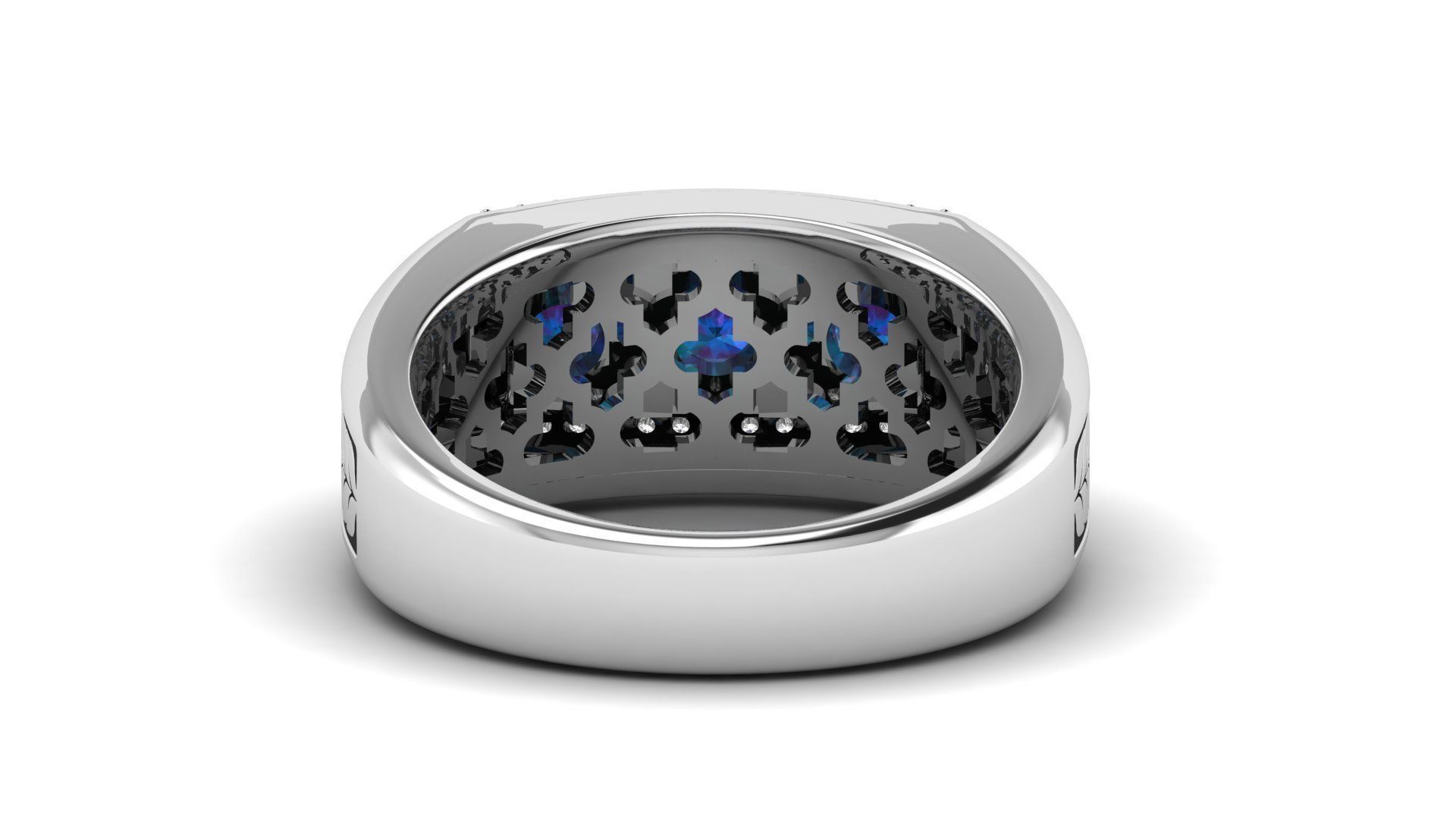 Gents Enamel Ring 005 3D print model_4