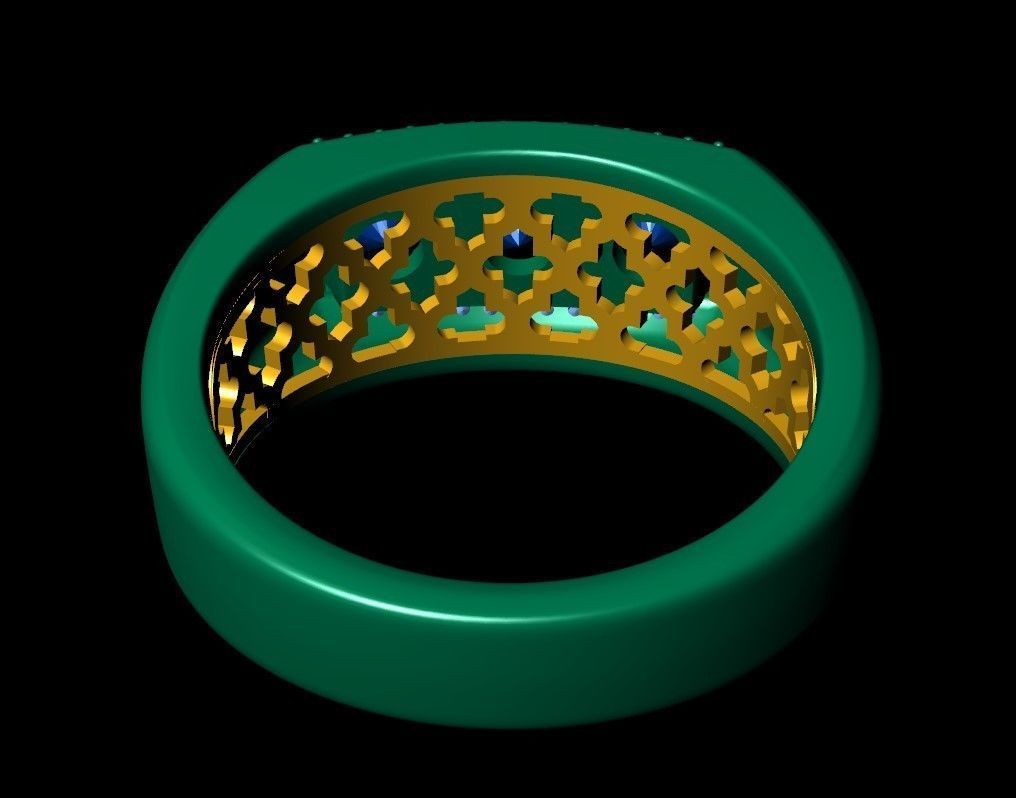 Gents Enamel Ring 005 3D print model_14