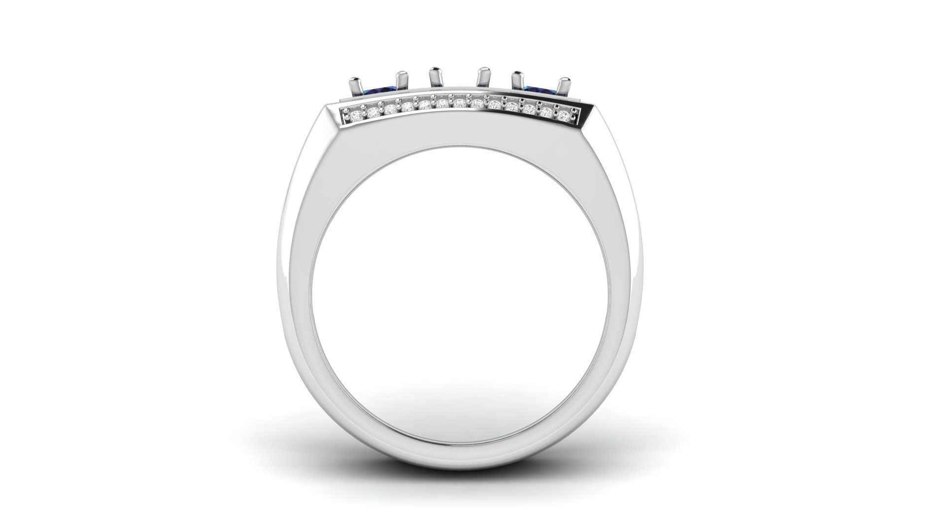 Gents Enamel Ring 005 3D print model_7